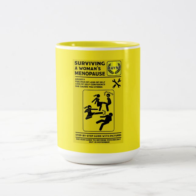 Überleben der Menopause Zweifarbige Tasse (Mittel)