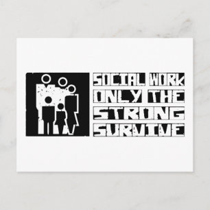 Überleben der sozialen Arbeit Postkarte