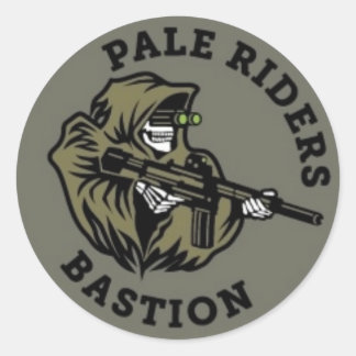 Überleben der Zombie-Apokalypse PALE RIDERS Runder Aufkleber