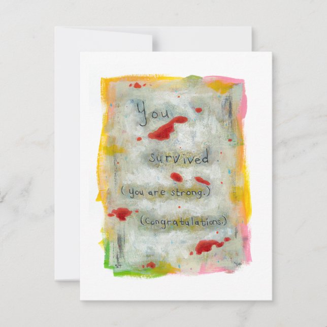 Überleben Erholung Heilung Hoffnung Kunst Trauma K Einladung (Vorderseite)