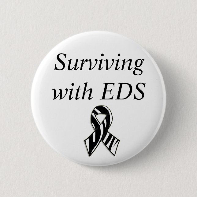 Überleben mit dem EDS Ehlers-Danlos-Syndrom Button (Vorderseite)