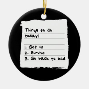 Überleben Sie heute Verzierung Keramikornament
