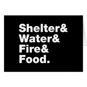 Überleben (Unterkunft & Wasser & Feuer & Nahrung)
