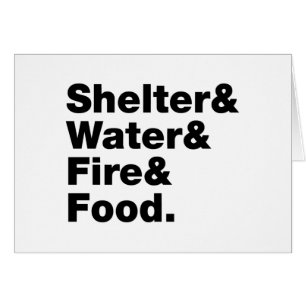 Überleben (Unterkunft & Wasser & Feuer & Nahrung)