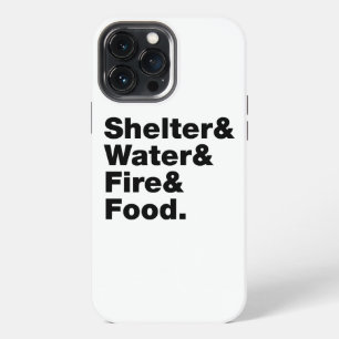 Überleben (Unterkunft & Wasser & Feuer & Nahrung) iPhone 13 Pro Max Hülle