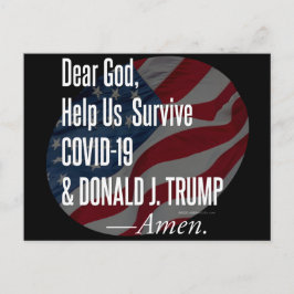 Überleben von Covid-19 & Donald Trump Postkarte