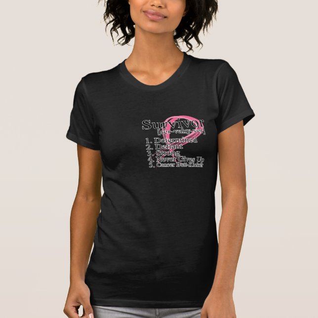 Überlebend-Definition - Brustkrebs T-Shirt (Vorderseite)