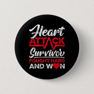 Überlebende angreifen hart und gewinnen rotes Band Button