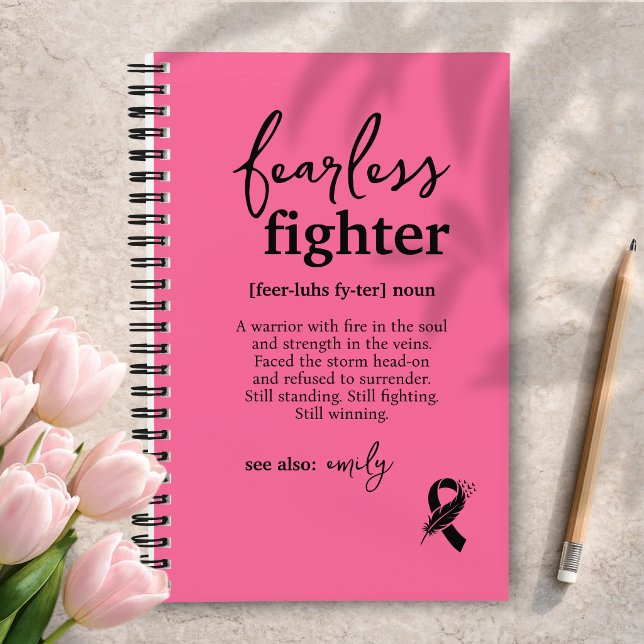 Überlebende der Brustkrebsreise Pink Journal Notizbuch (Von Creator hochgeladen)