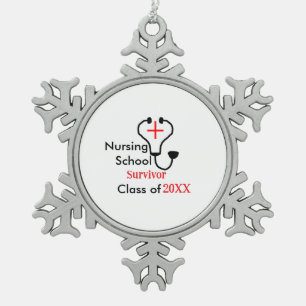 Überlebende der Krankenpflegeschule in der 20XX-Kl Schneeflocken Zinn-Ornament