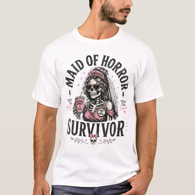 Überlebende des Horror-Brautjungfern-Daseins T-Shirt (Vorderseite)