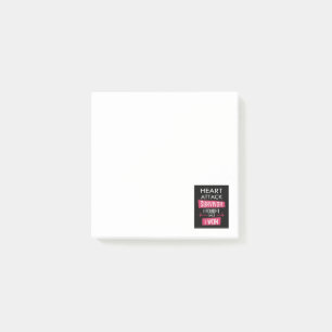Überlebende eines Herzinfarktes, ich kämpfte und g Post-it Klebezettel