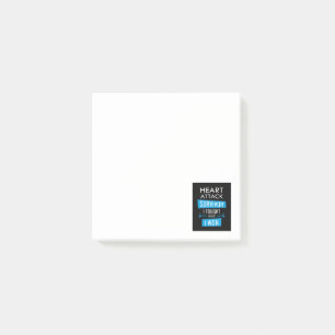 Überlebende eines Herzinfarktes, ich kämpfte und g Post-it Klebezettel