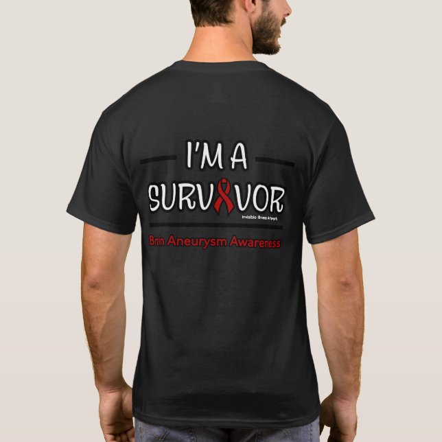 Überlebende...Gehirnaneurysma T-Shirt (Rückseite)