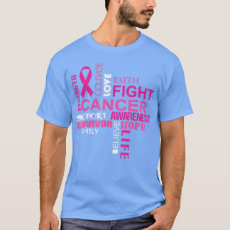 Überlebende glauben, Hoffnung rosa Ribbon Brustkre T-Shirt
