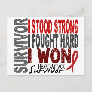 Überlebende Herzattacken 4 Herzerkrankungen Postkarte