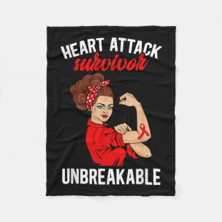 Überlebende Herzattacken Unzerbrechliche Herzattac Fleecedecke