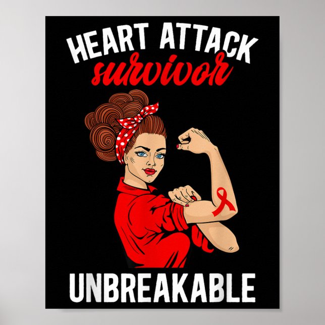 Überlebende Herzattacken Unzerbrechliche Herzattac Poster (Vorne)