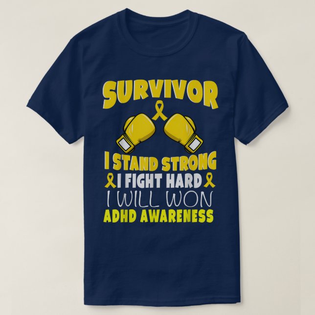 Überlebende ich bekämpfe hartes Bewusstsein T-Shirt (Design vorne)