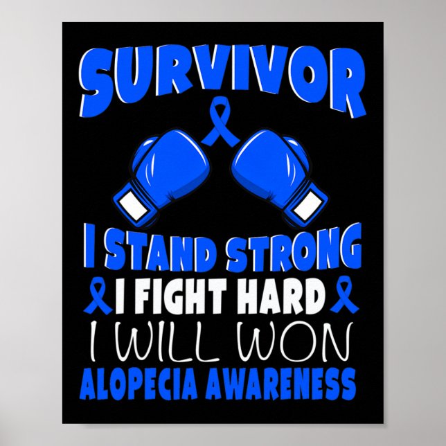 Überlebende ich bekämpfe schwere Alopezie Bewussts Poster (Vorne)