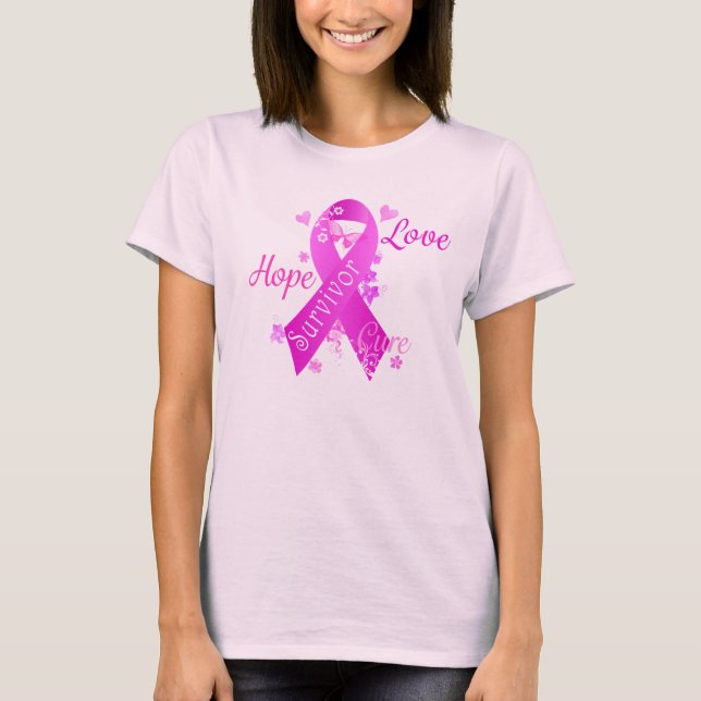 Überlebende Liebe Hope Cure T-Shirt (Vorderseite)