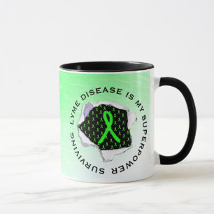 ÜBERLEBENDE LYME-KRANKHEIT SUPERHERO KAFFEE TASSE
