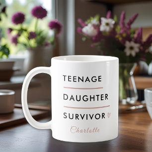 Überlebende moderne Teenager-Tochter Personalisier Kaffeetasse