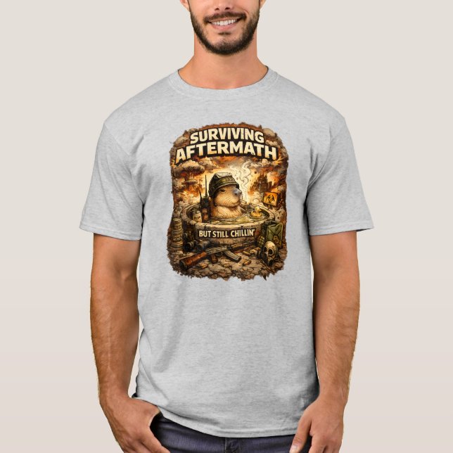 Überlebende Nachwirkungen Capybara Meme Shirt | Lu (Vorderseite)