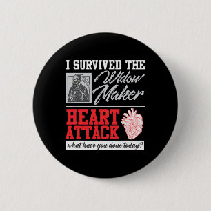 Überlebende Operation des Herzens Widow Maker Herz Button
