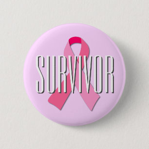 Überlebende rosa Ribbon Button