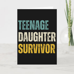 Überlebende Teenager-Tochter Vintage  Karte