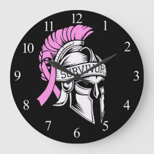 Überlebender Brustkrebs Große Wanduhr