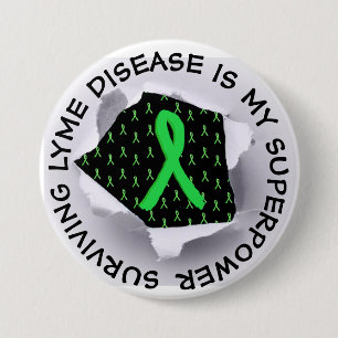 Überlebender der Lyme-Borreliose-Superkraft-Knopf Button