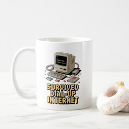 Überlebender des Einwahl-Internets – Retro-Vintage Kaffeetasse