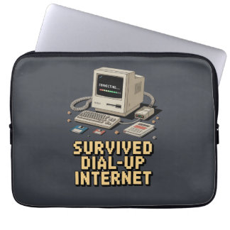 Überlebender des Einwahl-Internets – Retro-Vintage Laptopschutzhülle