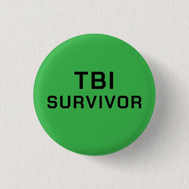 Überlebender einer traumatischen Hirnverletzung TB Button (Vorderseite)