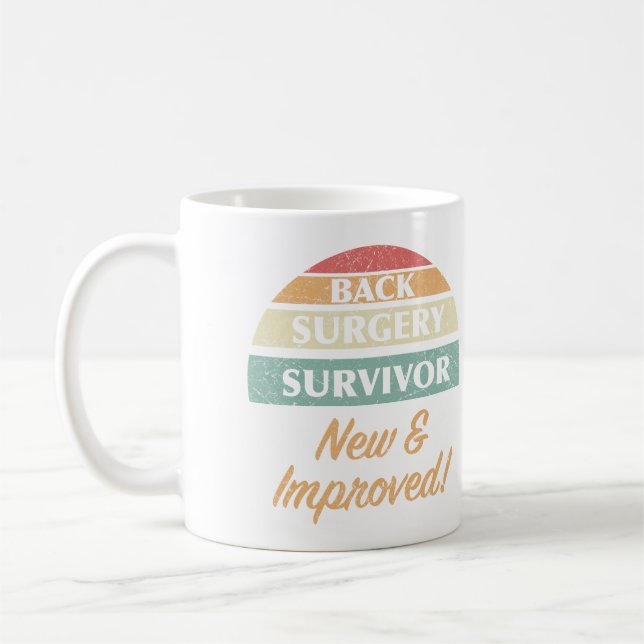 Überlebender Humor bei Rückenoperationen Kaffeetasse (Links)