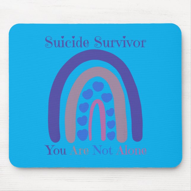 Überlebender Nicht Alleine Liebesprävention Regenb Mousepad (Vorne)