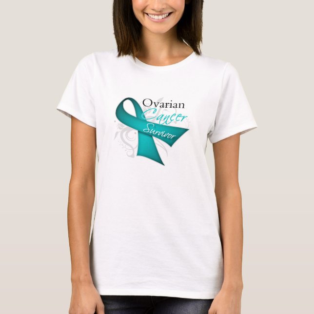 Überlebender - Ovarialkarzinom T-Shirt (Vorderseite)