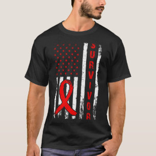 Überlebender und gewinnt Herzerkrankung Amerikanis T-Shirt