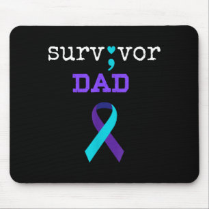 Überlebender Vater - Semikolon-Geschenk Suizidpräv Mousepad