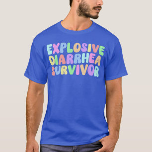 Überlebender von explosivem Durchfall Retro Groovy T-Shirt