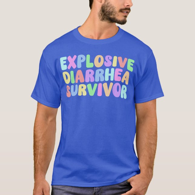 Überlebender von explosivem Durchfall Retro Groovy T-Shirt (Vorderseite)