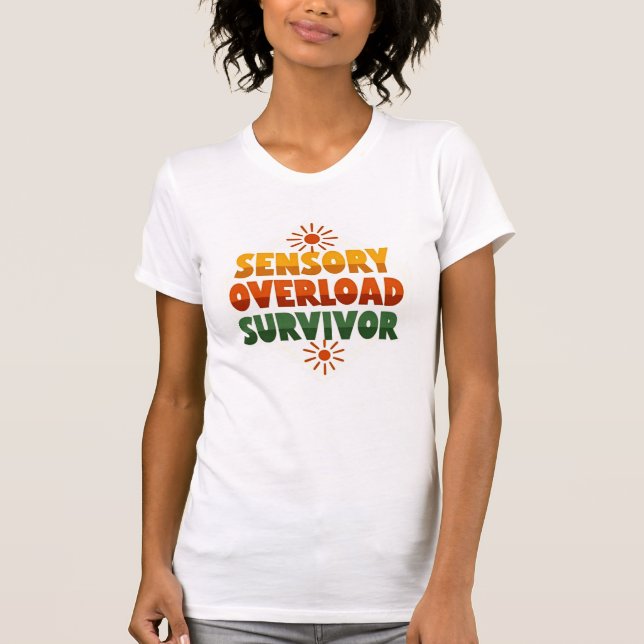 Überlebender von sensorischer Überlastung Retro-Te T-Shirt (Vorderseite)