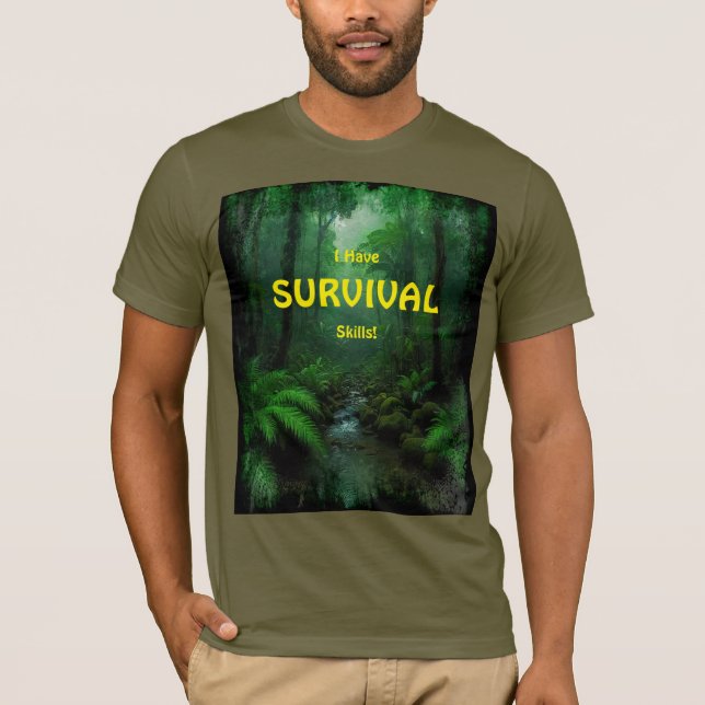 Überlebensfähigkeiten Präpper Survivalist SHTF Des T-Shirt (Vorderseite)