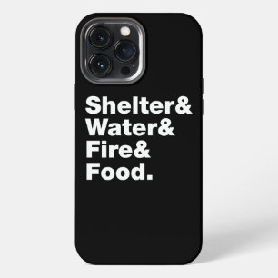 Überlebensfall (Unterkunft & Wasser & Feuer & Esse iPhone 13 Pro Max Hülle