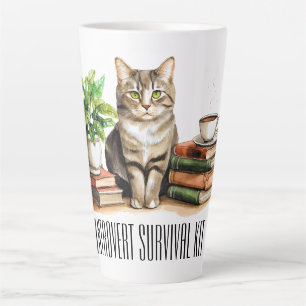 Überlebenskit für Introvertierte (Katze, Pflanze,  Milchtasse