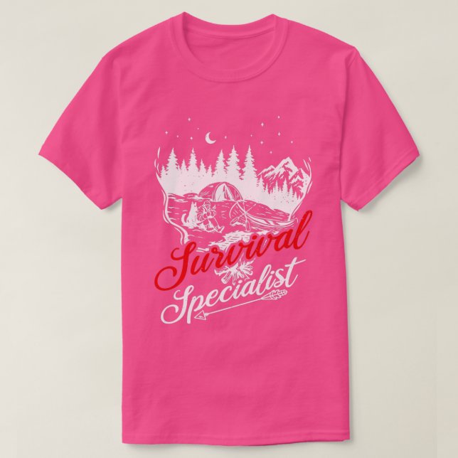 Überlebensspezialist Outdoorzent Bushcraft 1 T-Shirt (Design vorne)