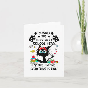 Überlebt 2022-2023 Schuljahr glücklich letzten Tag Karte