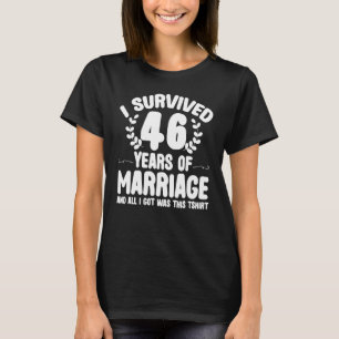 Überlebt 46 Jahre Ehepaare 46. Anniversa T-Shirt